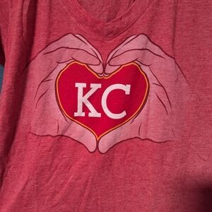 Tultex Women Red KC Heart Tee